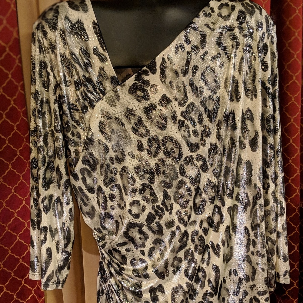 Ladies sparkly silver top